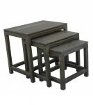 WOODEN NESTING TABLE SET OF 3