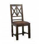 WOODEN LEATHER DINING CHAIR