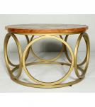 SOLID RECLAIMED TEAK WOOD & IRON COFFEE TABLE