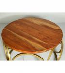 SOLID RECLAIMED TEAK WOOD & METAL COFFEE TABLE 