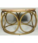 SOLID RECLAIMED TEAK WOOD & IRON COFFEE TABLE