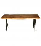 SOLID LIVE EDGE WOOD CONSOLE TABLE