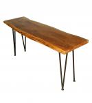 SOLID LIVE EDGE WOOD CONSOLE TABLE