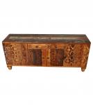 CARVED WOOD TV CABINET JALI
