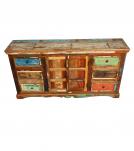 WOODEN 6 DRAWER SIDEBOARD