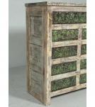 SOLID WOOD & METAL BUREAU SIDEBOARD
