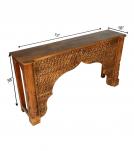 HAND CARVED SOLID WOOD CONSOLE