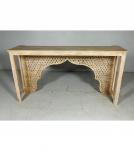 HAND CARVED SOLID WOOD  CONSOLE