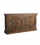 HAND CARVED SOLID WOOD  4 DOOR SIDEBOARD