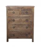 HAND CARVED SOLID WOOD DRESSER BUREAU