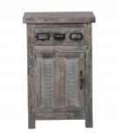 SOLID RECLAIMED TEAK WOOD END TABLE / CABINET