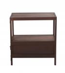 SOLID IRON & WOOD END TABLE SIDE TABLE