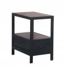SOLID WOOD & IRON END TABLE SIDE TABLE