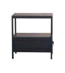 SOLID WOOD & IRON END TABLE SIDE TABLE