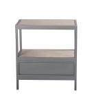 SOLID WOOD & IRON END TABLE SIDE TABLE