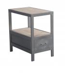 SOLID WOOD & IRON END TABLE SIDE TABLE