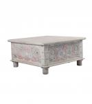 HAND CARVED SOLID WOOD TRUNK COFFEE TABLE
