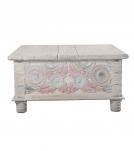HAND CARVED SOLID WOOD TRUNK COFFEE TABLE