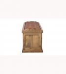Wood Trunk w/ Upholstered Leather top