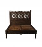 HAND CARVED SOLID WOOD QUEEN BED