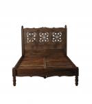 HAND CARVED SOLID WOOD QUEEN BED