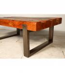 SOLID RECLAIMED TEAK WOOD & IRON COFFEE TABLE - INCREDIBLE!!
