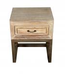 RECLAIMED WOOD & METAL END TABLE / NIGHT STAND 