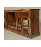 SOLID RECLAIMED TEAK WOOD 4 DOOR & 3 DRAWERS  CONSOLE SIDEBOARD