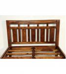SOLID ROSEWOOD QUEEN BED - HEADBOARD, FOOTBOARD, SIDE RAILS, SLATS