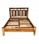 SOLID ROSEWOOD QUEEN BED - HEADBOARD, FOOTBOARD, SIDE RAILS, SLATS