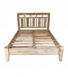 SOLID ROSEWOOD QUEEN BED - HEADBOARD, FOOTBOARD, SIDE RAILS, SLATS
