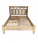 SOLID ROSEWOOD QUEEN BED - HEADBOARD, FOOTBOARD, SIDE RAILS, SLATS