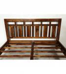 SOLID ROSEWOOD KING BED - HEADBOARD, FOOTBOARD, SIDE RAILS, SLATS