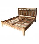 SOLID ROSEWOOD KING BED - HEADBOARD, FOOTBOARD, SIDE RAILS, SLATS