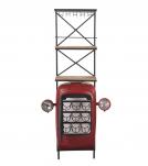 IRON & SOLID WOOD TRACTOR WINE RACK