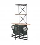 SOLID WOOD & IRON JEEP INSPIRED WINE RACK