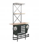 SOLID WOOD & IRON JEEP INSPIRED WINE RACK