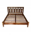SOLID ROSEWOOD KING BED - HEADBOARD, FOOTBOARD, SIDE RAILS, SLATS