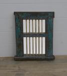 SOLID RECLAIMED WOOD MIRROR W/ IRON BARS