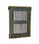 SOLID RECLAIMED WOOD MIRROR W/ IRON BARS