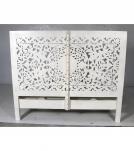 WOODEN PAINTED CARVED BED