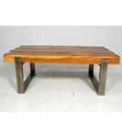 SUPER THICK RECLAIMED TEAK & IRON COFFEE TABLE