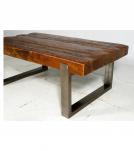 SUPER THICK RECLAIMED TEAK & IRON COFFEE TABLE