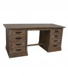 SOLID WOOD DESK W/ 8 DRAWERS