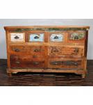 SOLID RECLAIMED TEAK WOOD BUREAU DRESSER