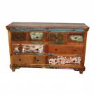 SOLID RECLAIMED TEAK WOOD BUREAU DRESSER CHEST