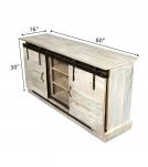 SOLID WOOD SIDEBOARD W/ SLIDING DOORS