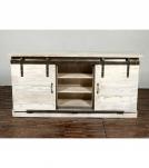 SOLID WOOD SIDEBOARD W/ SLIDING DOORS