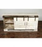 SOLID WOOD SIDEBOARD W/ SLIDING DOORS