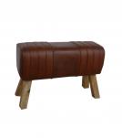 GENUINE LEATHER STOOL BENCH